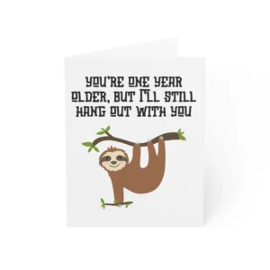 Sloth Birthday Greeting Card