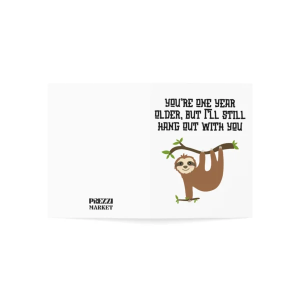 Sloth Birthday Greeting Card - Image 3